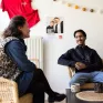 La Touline Val d'Oise - Hermine Saligue, coordinatrice est en entretien avec Zain. Ils font un point sur sa situation administrative et professionnelle